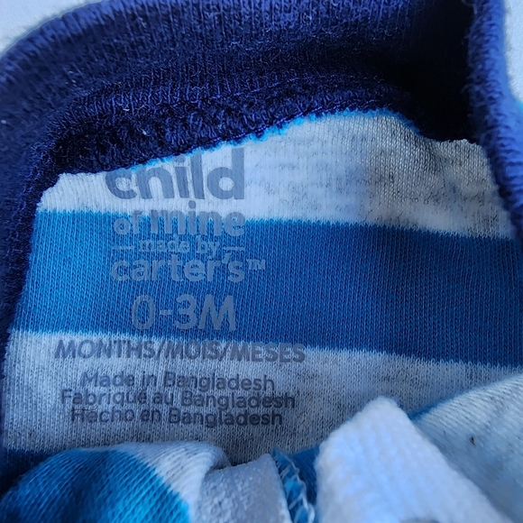 5 Pc Lot Carters Little Beginning Baby Boy Outfit Adorable Set Bodysuits Hat 0-3 - Picture 6 of 10
